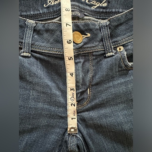 American Eagle Slim Boot Stretch Y2K Low-Rise Jeans Women’s Size 6 Blue Denim - Picture 7 of 9